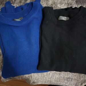 Primark Men's Crewneck Sweater Duo in Blue and Black